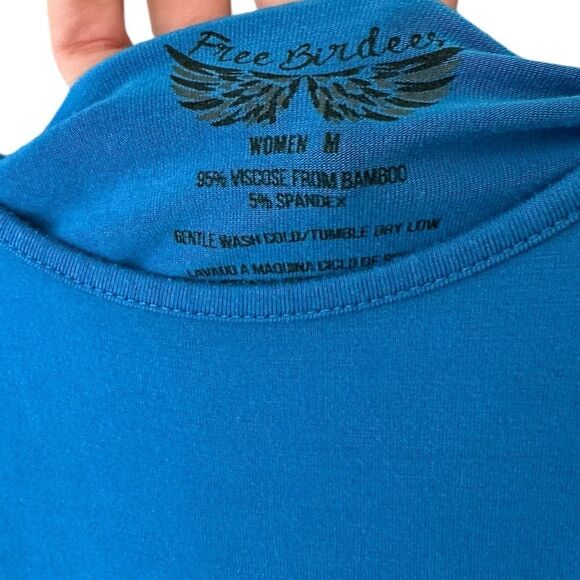 Free Birdies Womens Blue Polar Bear Print Comfy Bamboo Long Sleeve Pajama Set - Picture 9 of 10